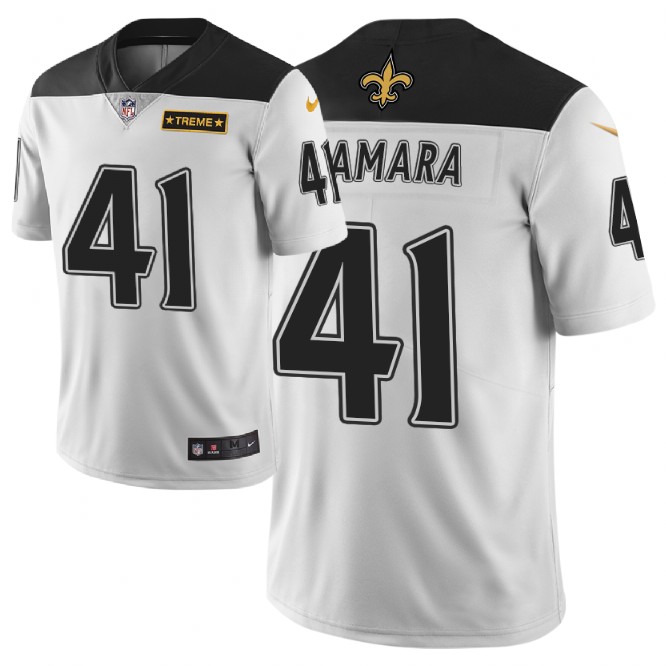 Men Nike NFL New Orleans Saints #41 alvin kamara Limited city edition white jersey->baltimore ravens->NFL Jersey